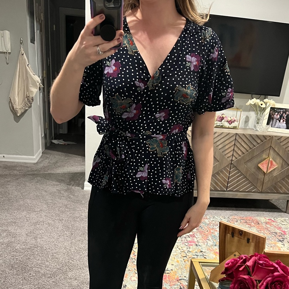 Navy blouse
